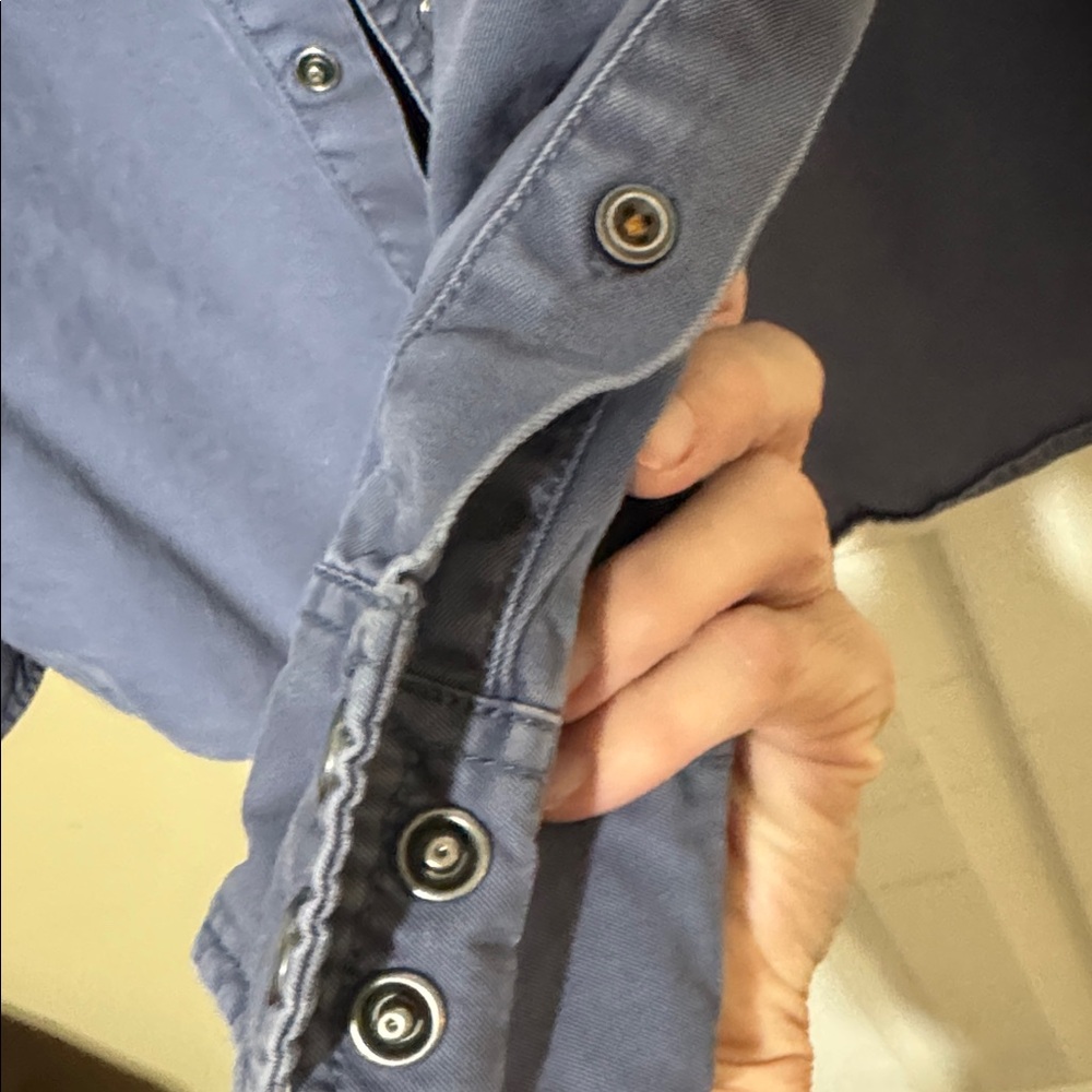 ROWM Blue Casual Shirt Shacket - Picture 5 of 7